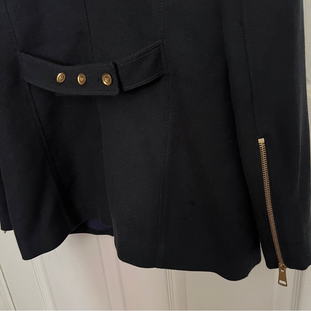 Burberry Navy Jacket with Bold Red Trim - Picture 5 of 12